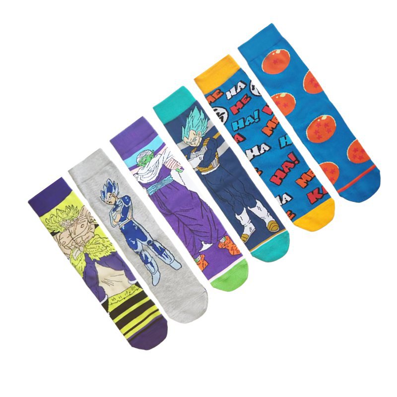 Unisex Anime Middle Tube Cotton Socks Cartoon Long Tube Trendy Personality Cotton Socks