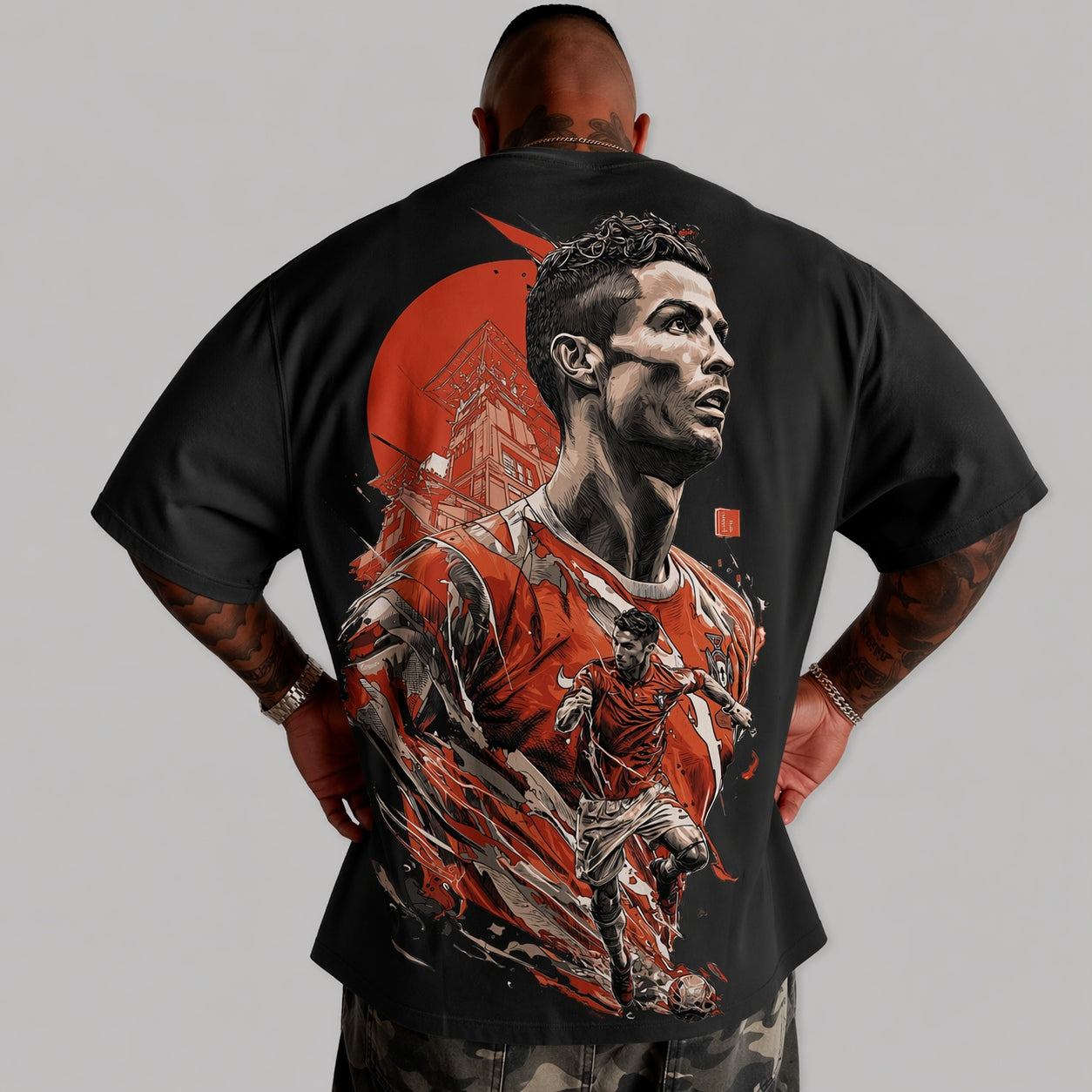 Oversized T-Shirt Oversized C.Ronaldo CR7 Black