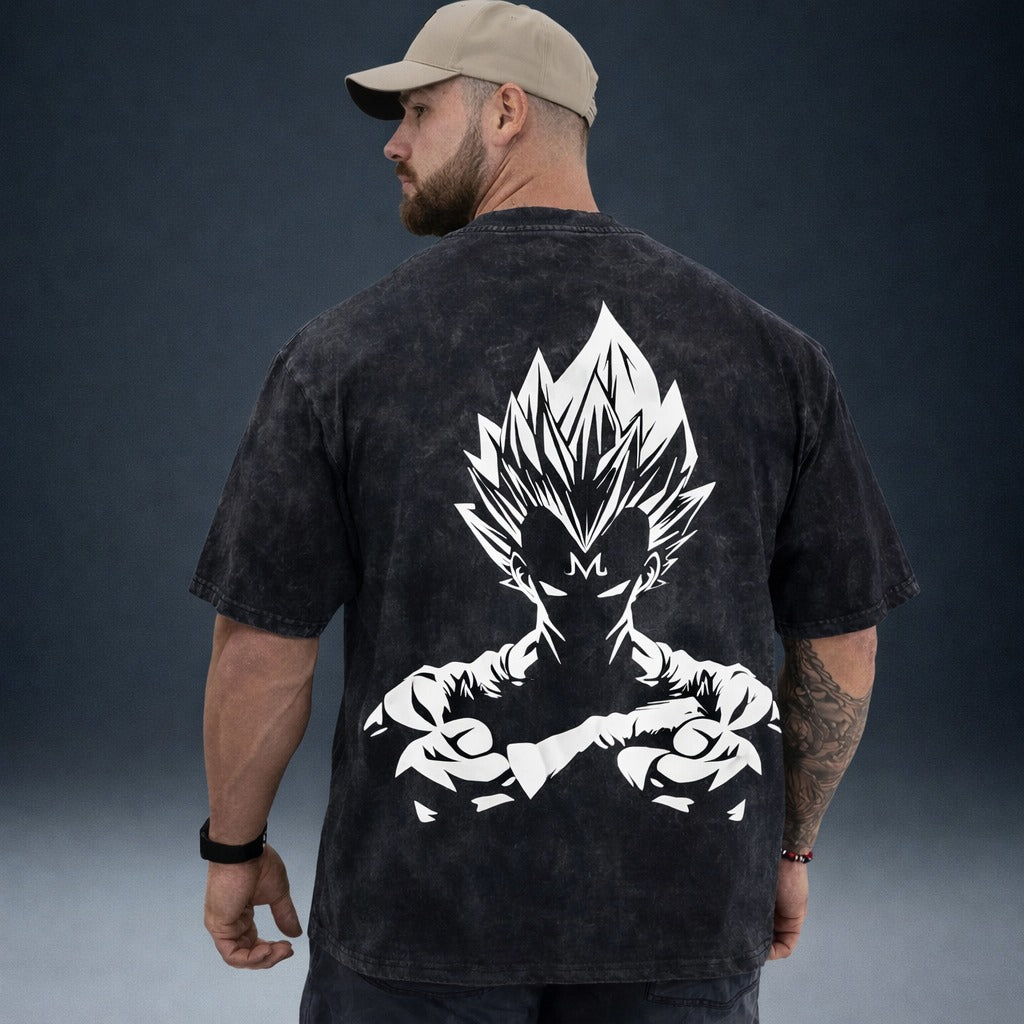 Oversized T-Shirt Oversized Streetwear Vegeta M Black
