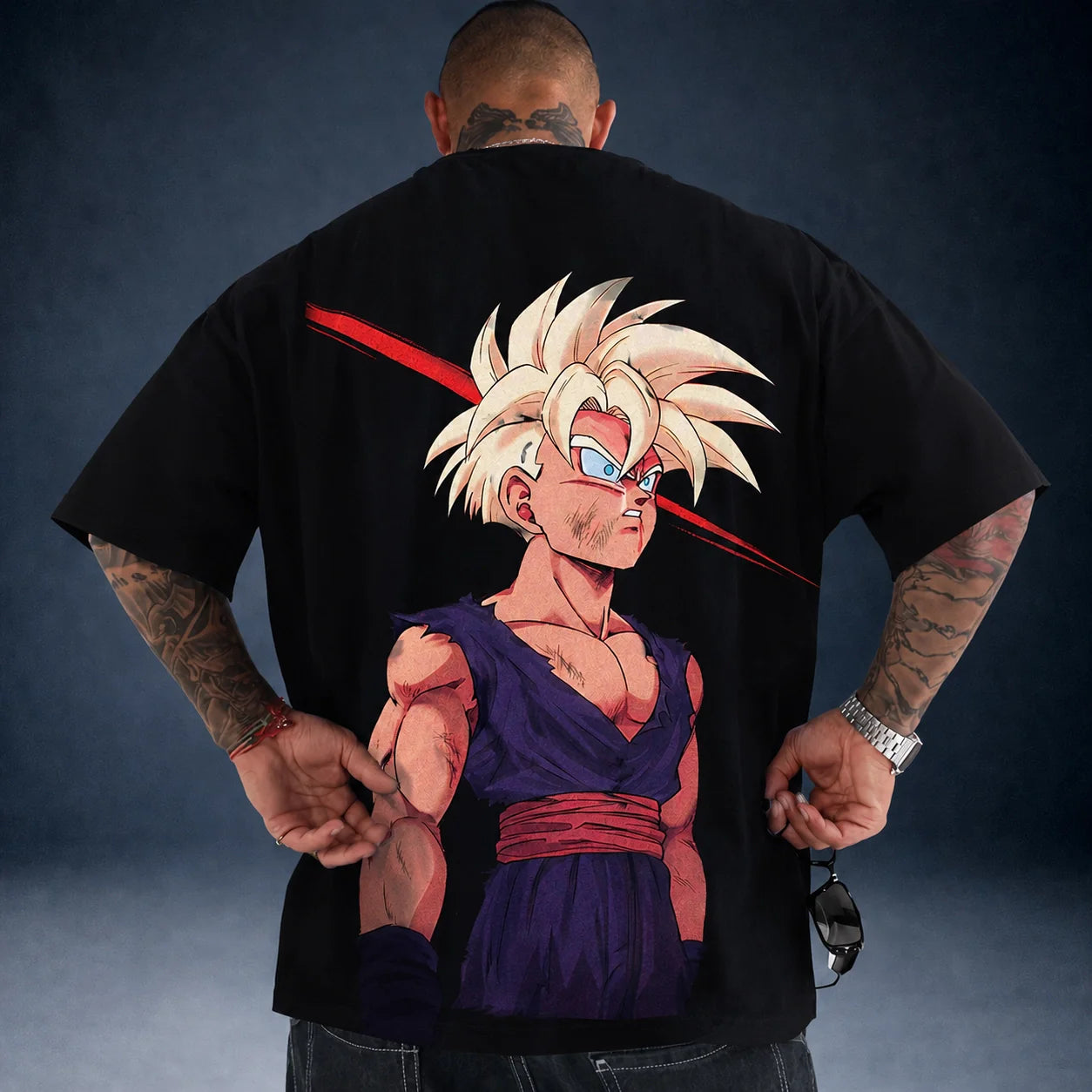 Oversized T-Shirt Oversized Streetwear Gohan Premium Black