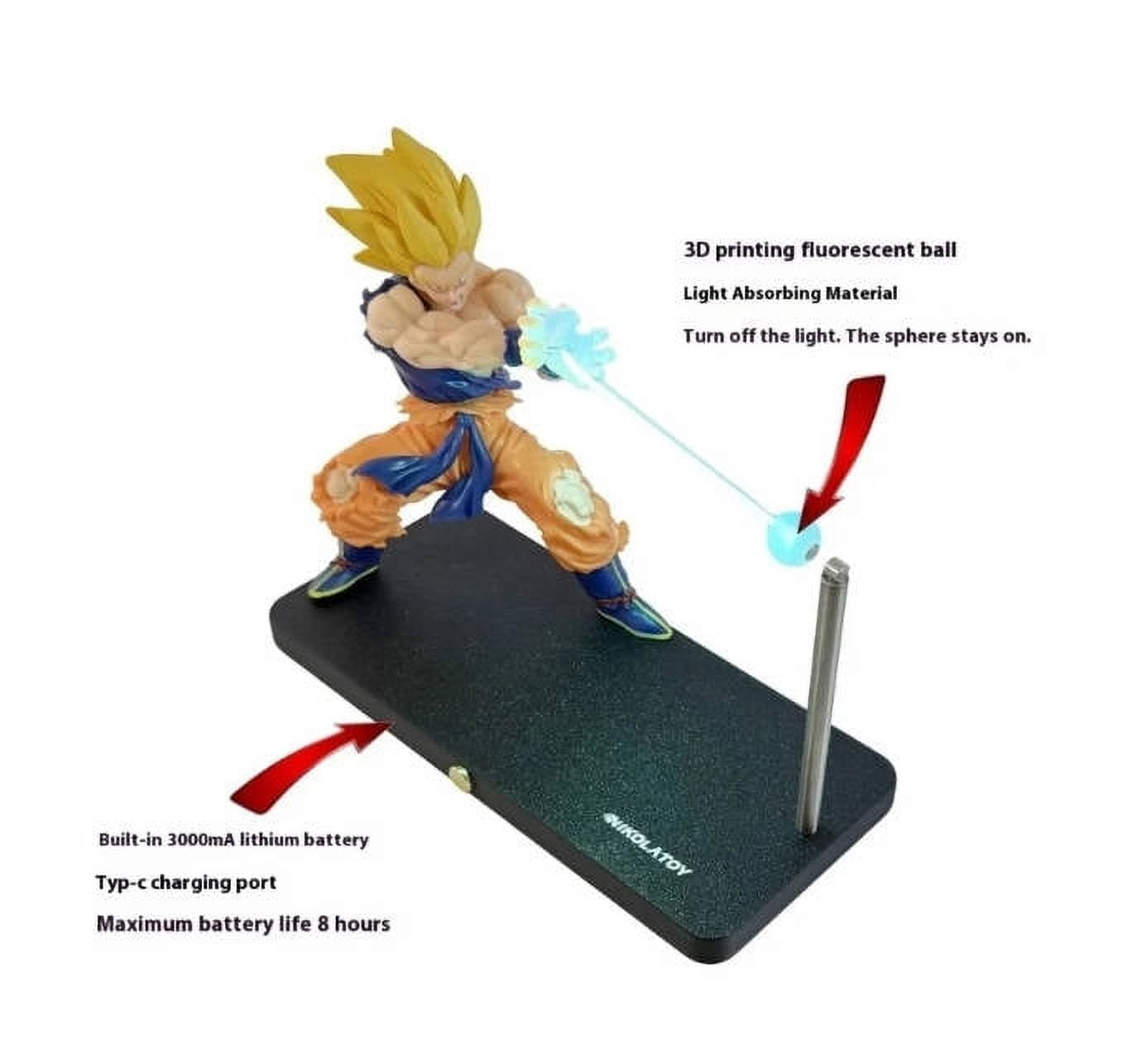 Super Saiyan Magnetic LED Night Light – Kamehameha Wave Effect Lamp