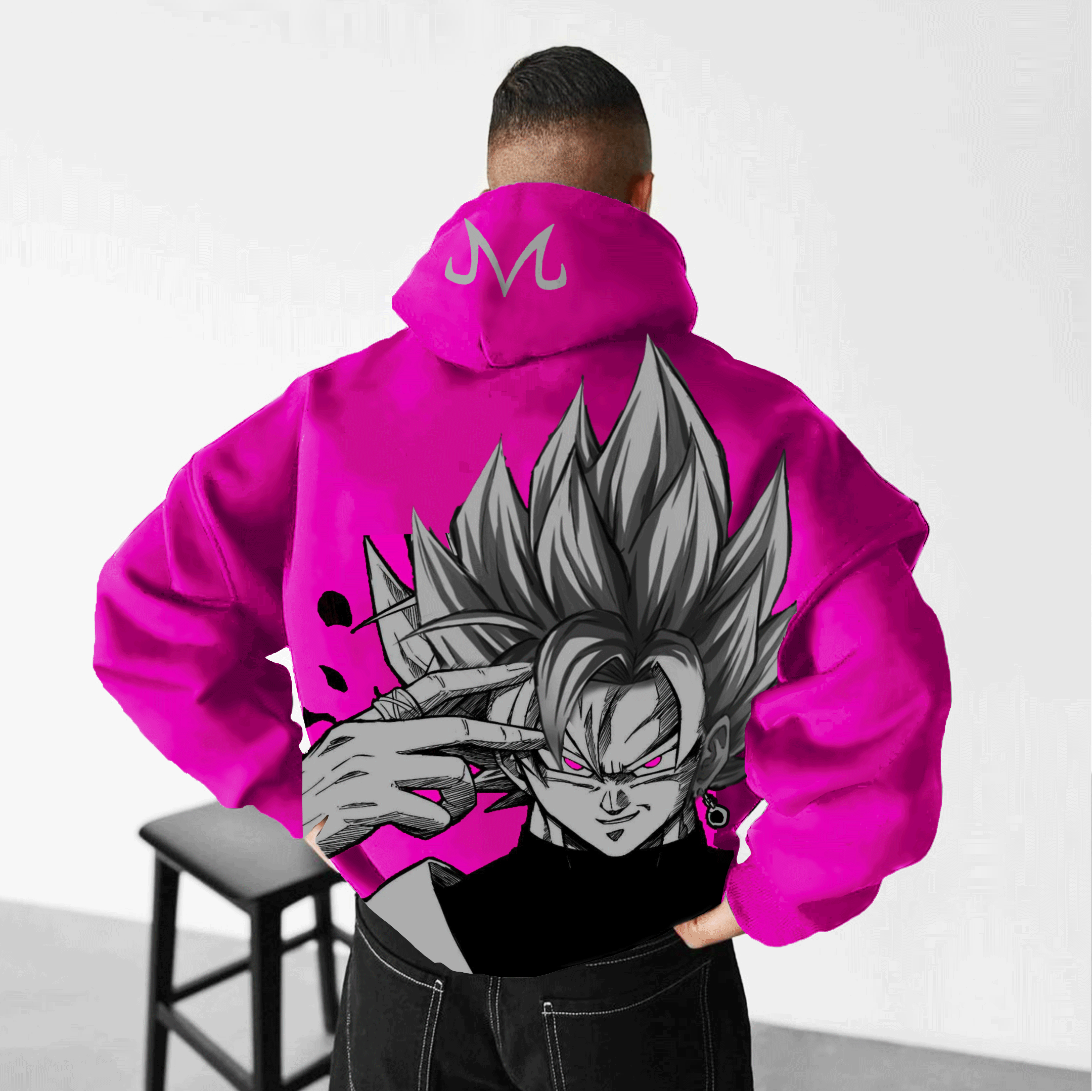 Unisex Anime Printed Oversized Hoodie