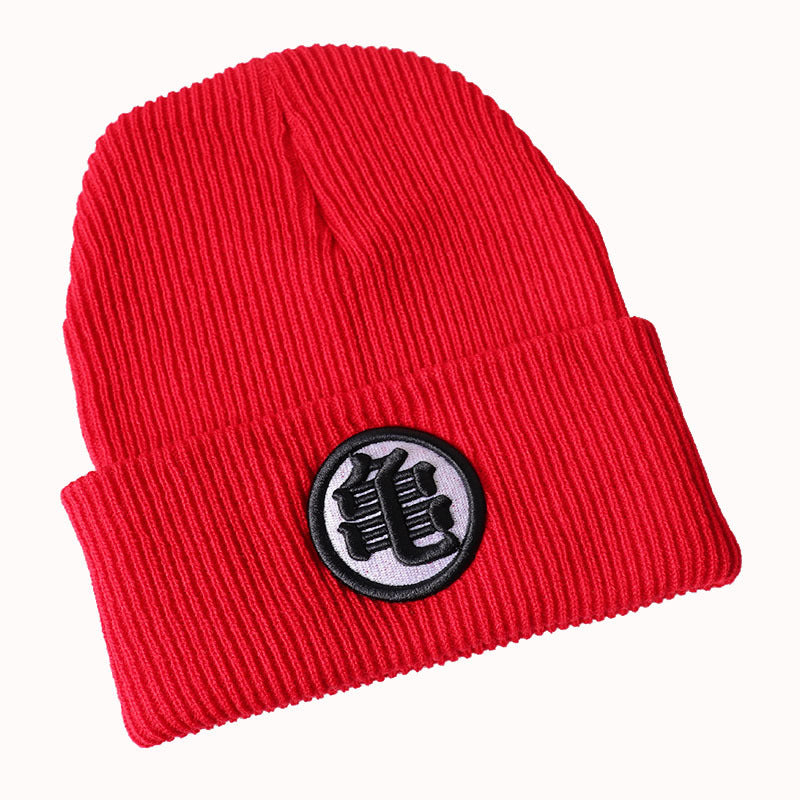 Unisex Anime Embroidered Knitted Beanie