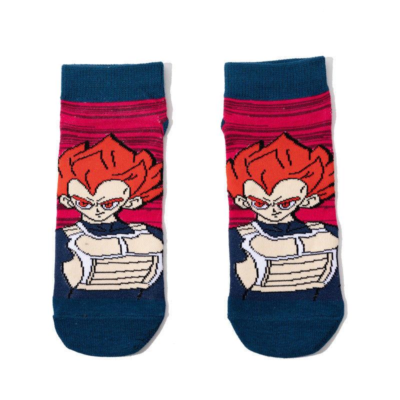 Unisex Anime Mid-tube Cotton Socks Cartoon Short Tube Trendy Personality Cotton Socks