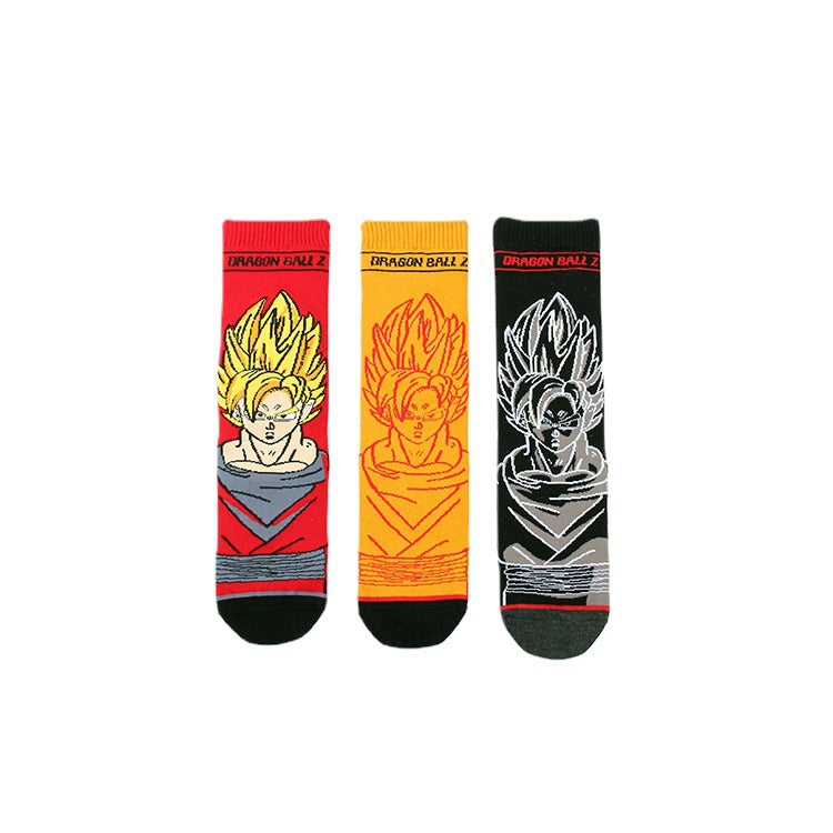 Unisex Anime Mid-tube Cotton Socks Cartoon Trendy Personality Cotton Socks
