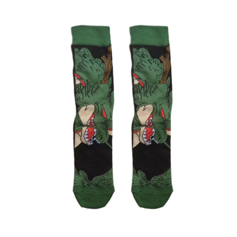 Unisex Anime Middle Tube Cotton Socks Cartoon Long Tube Trendy Personality Cotton Socks