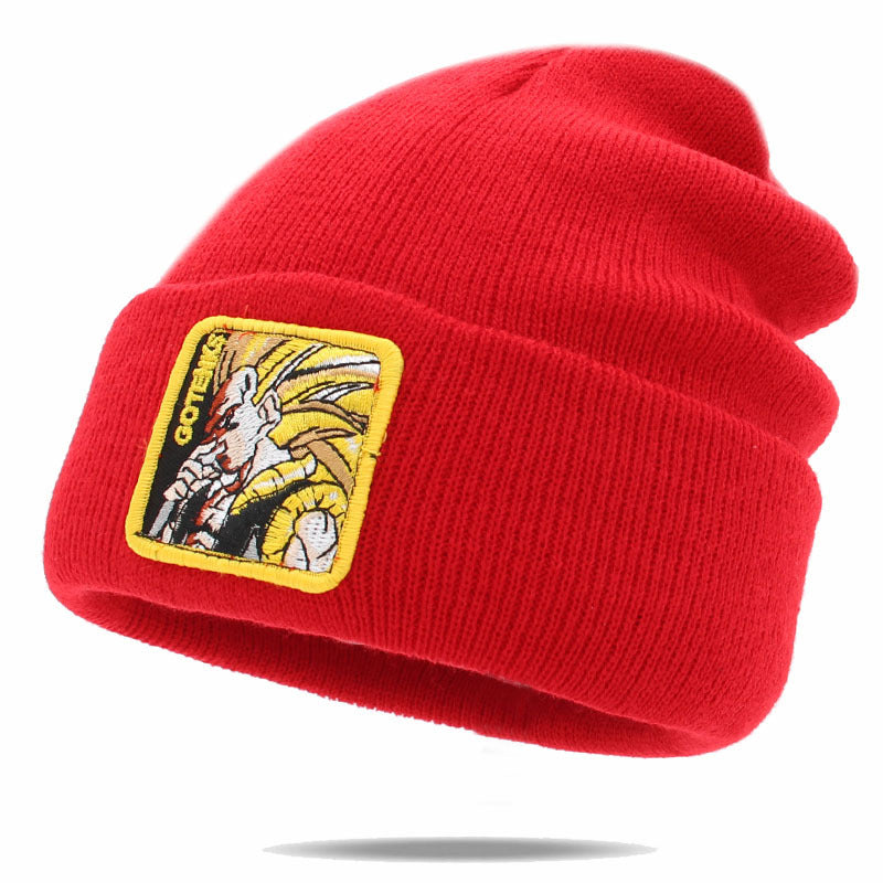 Unisex Cartoon Warm Label Wool Hat