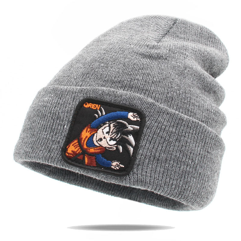 Unisex Cartoon Warm Label Wool Hat