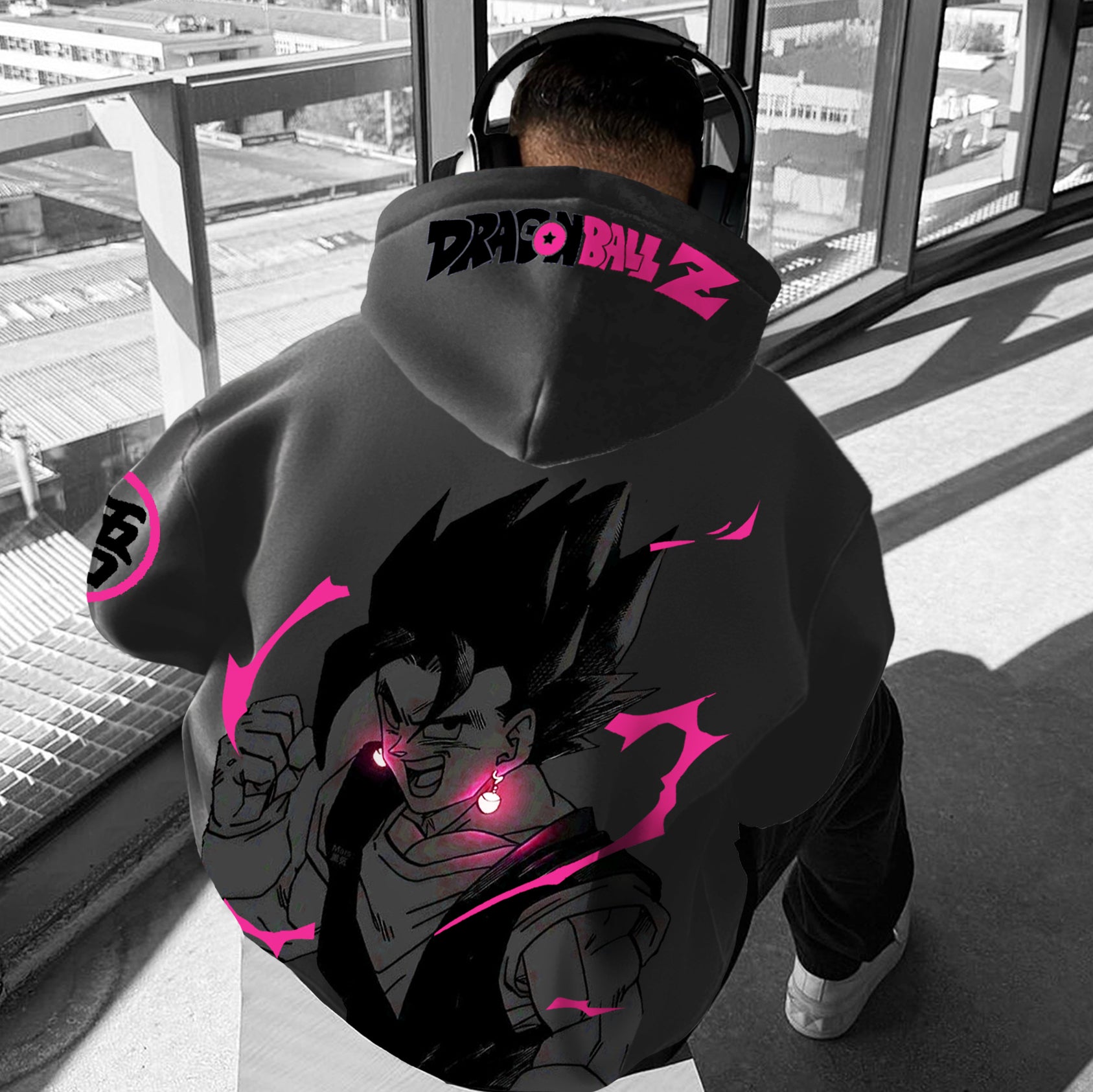 Unisex Anime Casual Print Oversized Hoodie