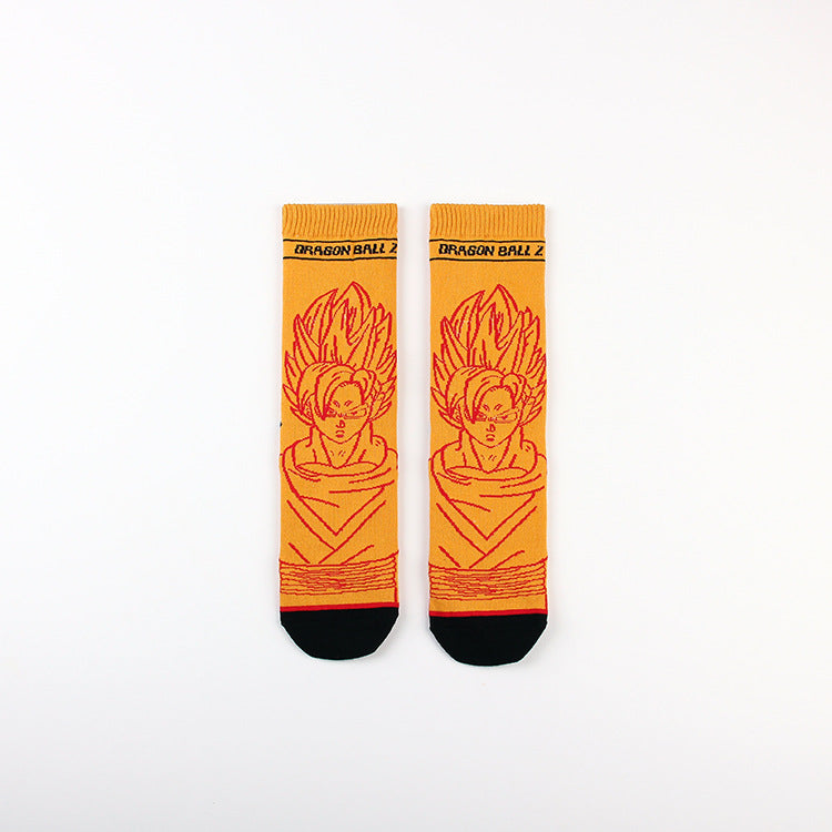 Unisex Anime Mid-tube Cotton Socks Cartoon Trendy Personality Cotton Socks