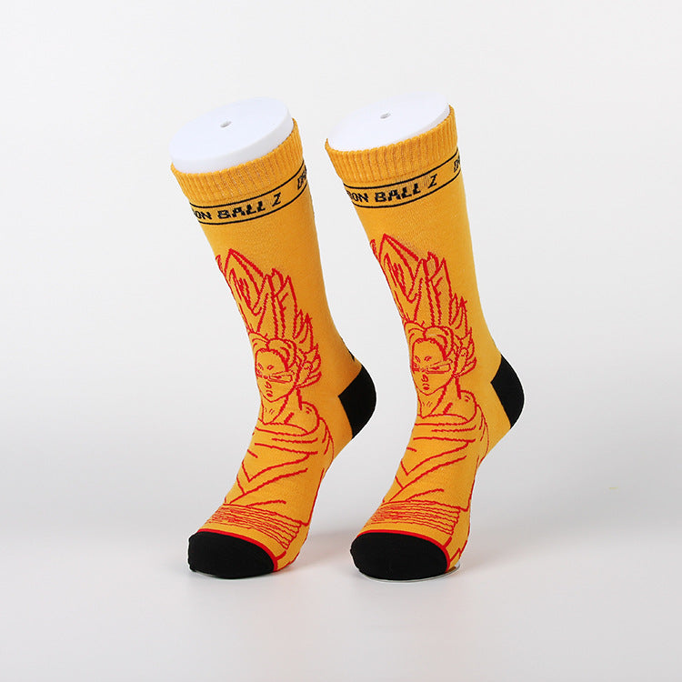 Unisex Anime Mid-tube Cotton Socks Cartoon Trendy Personality Cotton Socks
