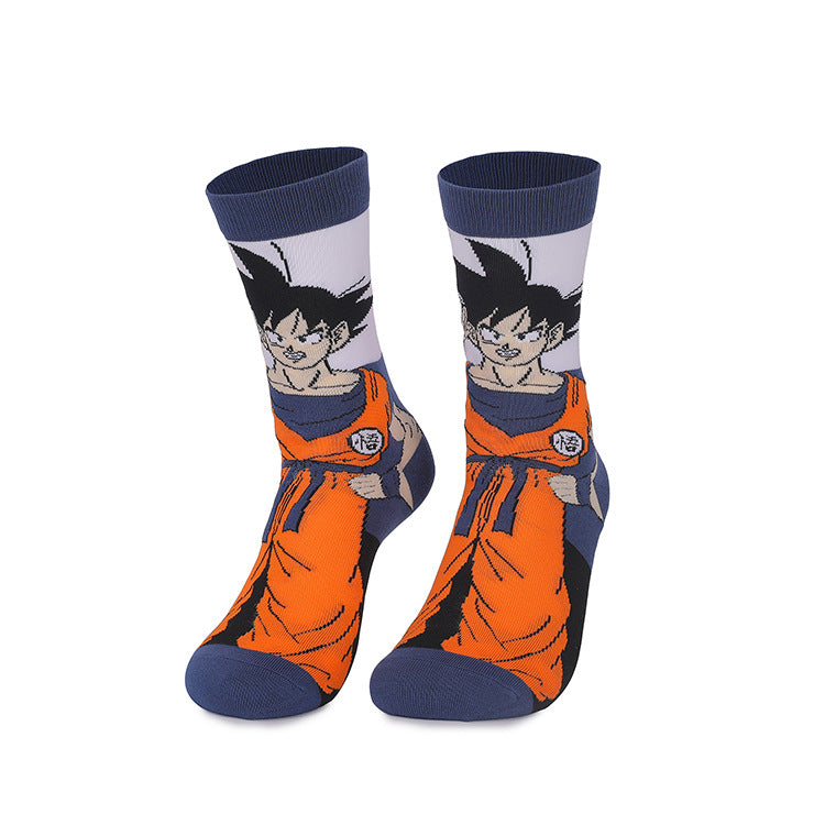 Unisex Anime Mid-tube Cotton Socks Cartoon Trendy Personality Cotton Socks