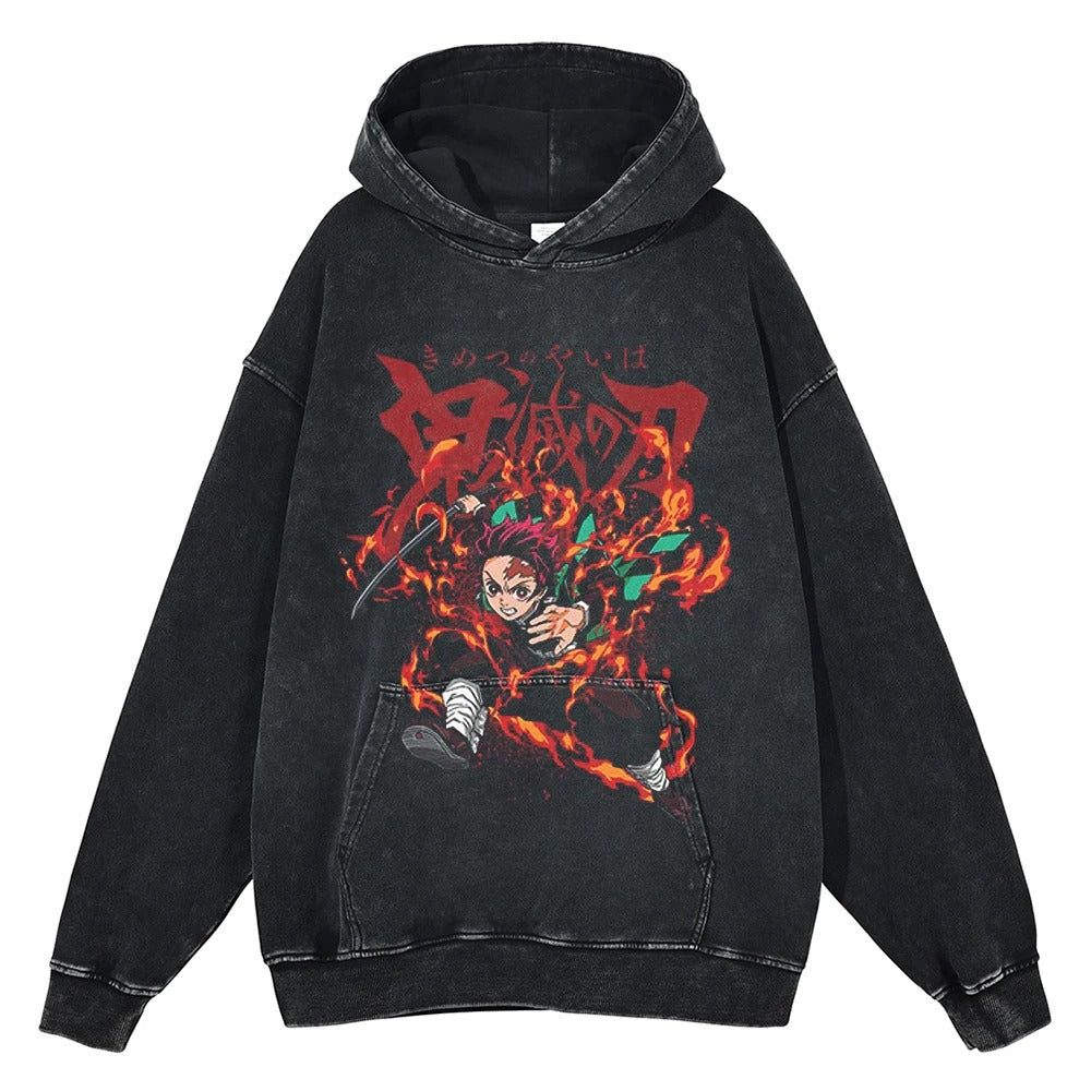 Tanjiro Kamado Vintage Hoodie V1