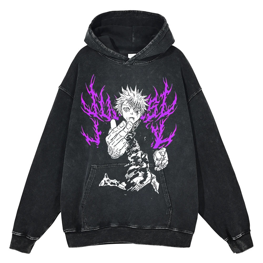 Gojo Satoru Vintage Hoodie V2