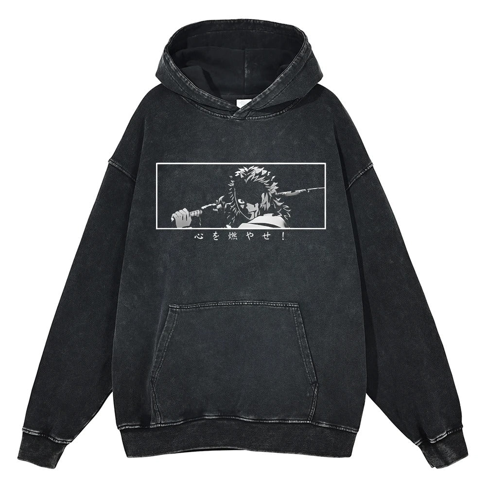 Rengoku Kyojuro Vintage Hoodie V2