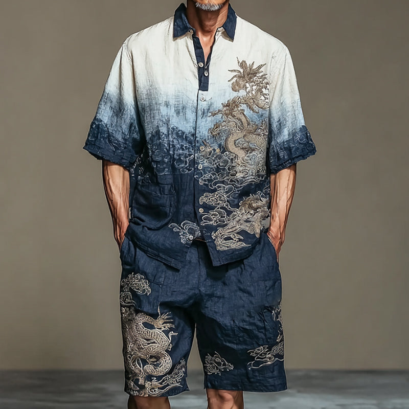 Dragon Gradient Design Two-piece Set