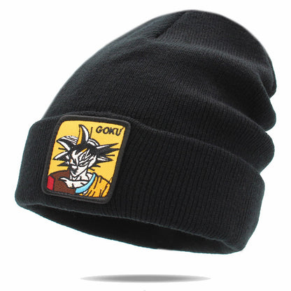 Unisex Cartoon Warm Label Wool Hat