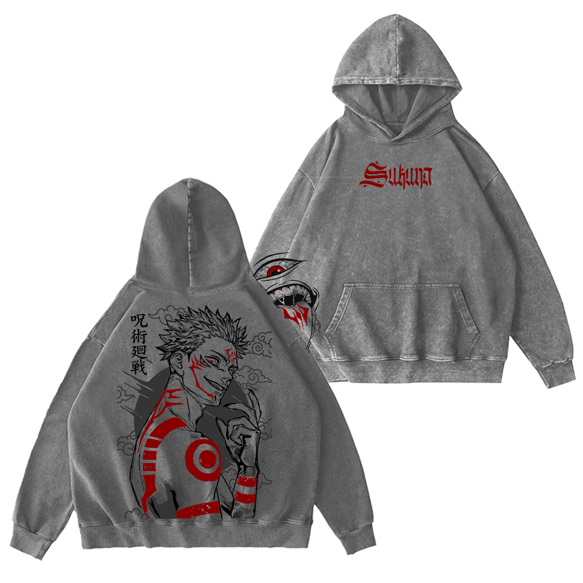 Jujutsu Kaisen Sukuna Washed T-shirt/Crewneck/Hoodie