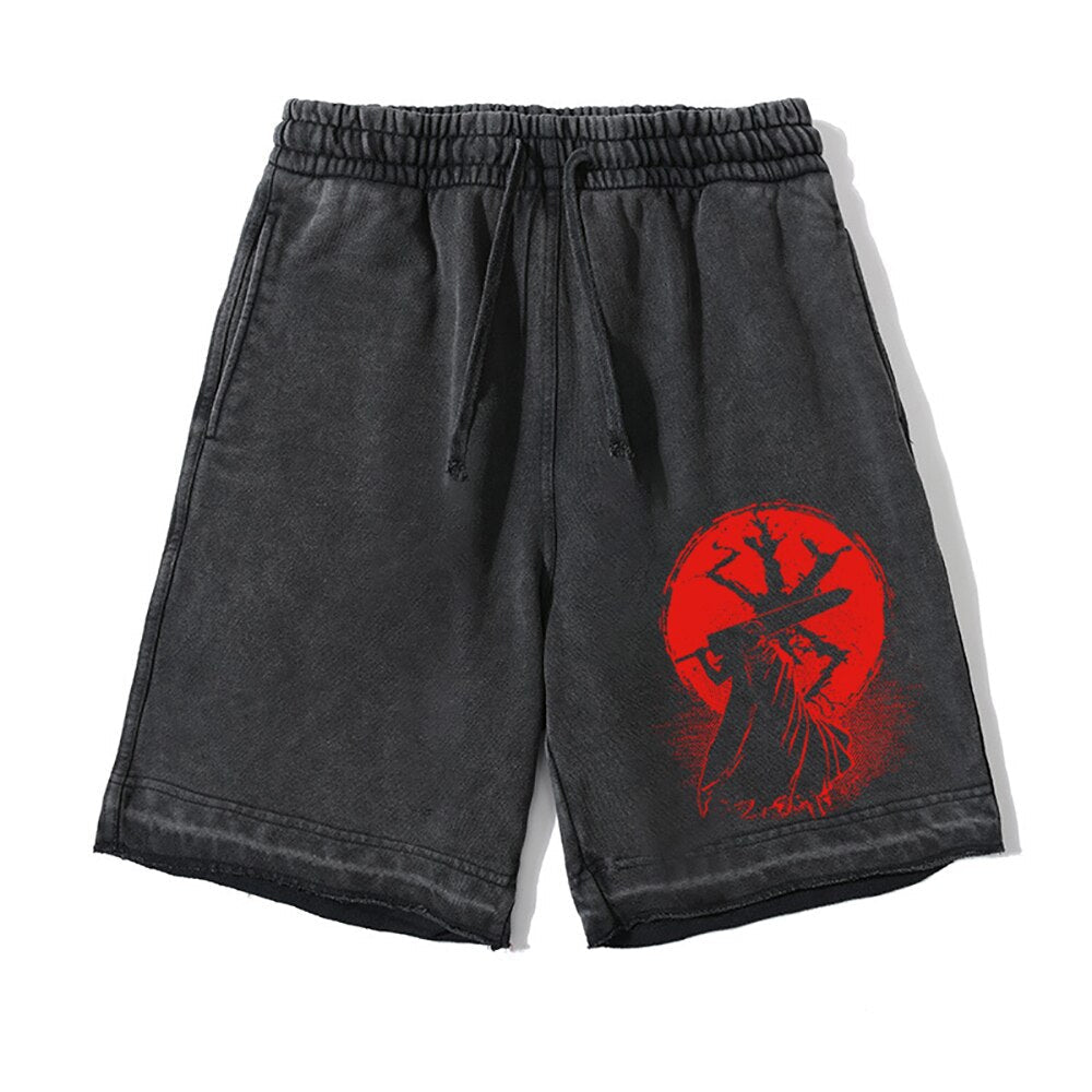 BLACK SWORDSMAN VINTAGE SHORTS