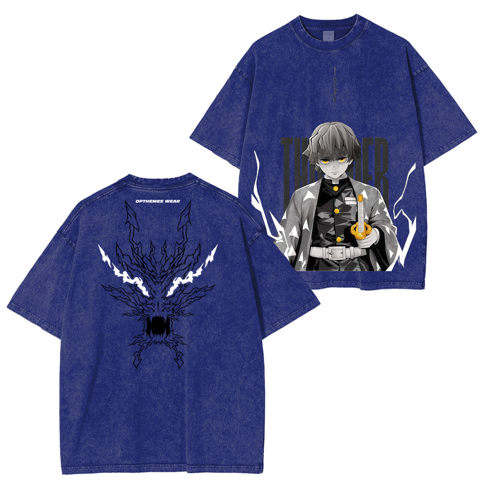 Zenitsu Demon Slayer Unisex Washed T-Shirt