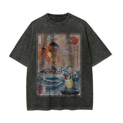 Charizard vs Blastoise Shirt, Pokemon Shirt, Anime Shirt, Vintage T-Shirt | Pokemon