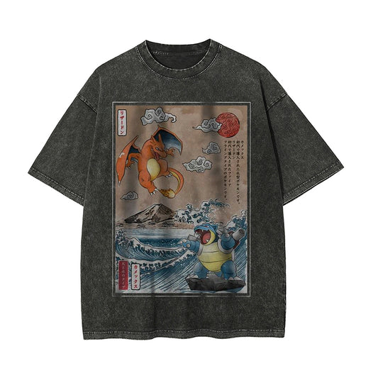 Charizard vs Blastoise Shirt, Pokemon Shirt, Anime Shirt, Vintage T-Shirt | Pokemon