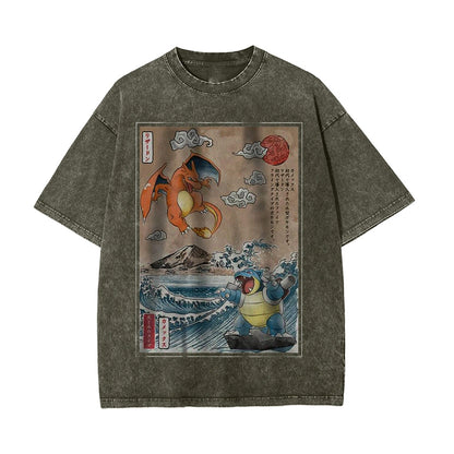 Charizard vs Blastoise Shirt, Pokemon Shirt, Anime Shirt, Vintage T-Shirt | Pokemon