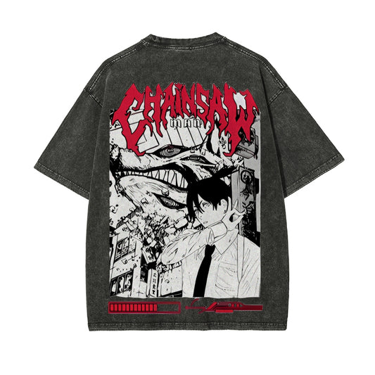 Aki Hayakawa Vintage Oversized T-Shirt | Chainsaw Man