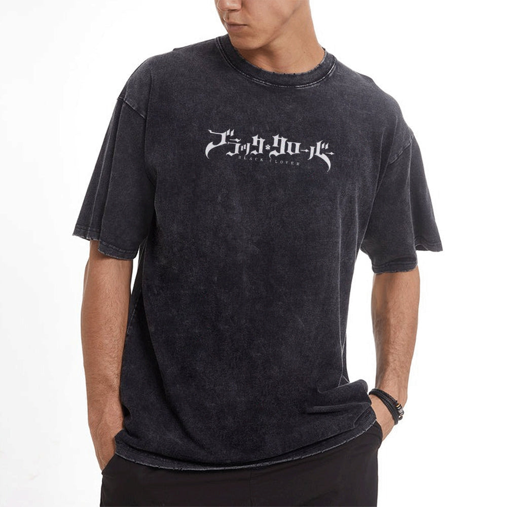 Vintage Oversized T-Shirt Black Clover