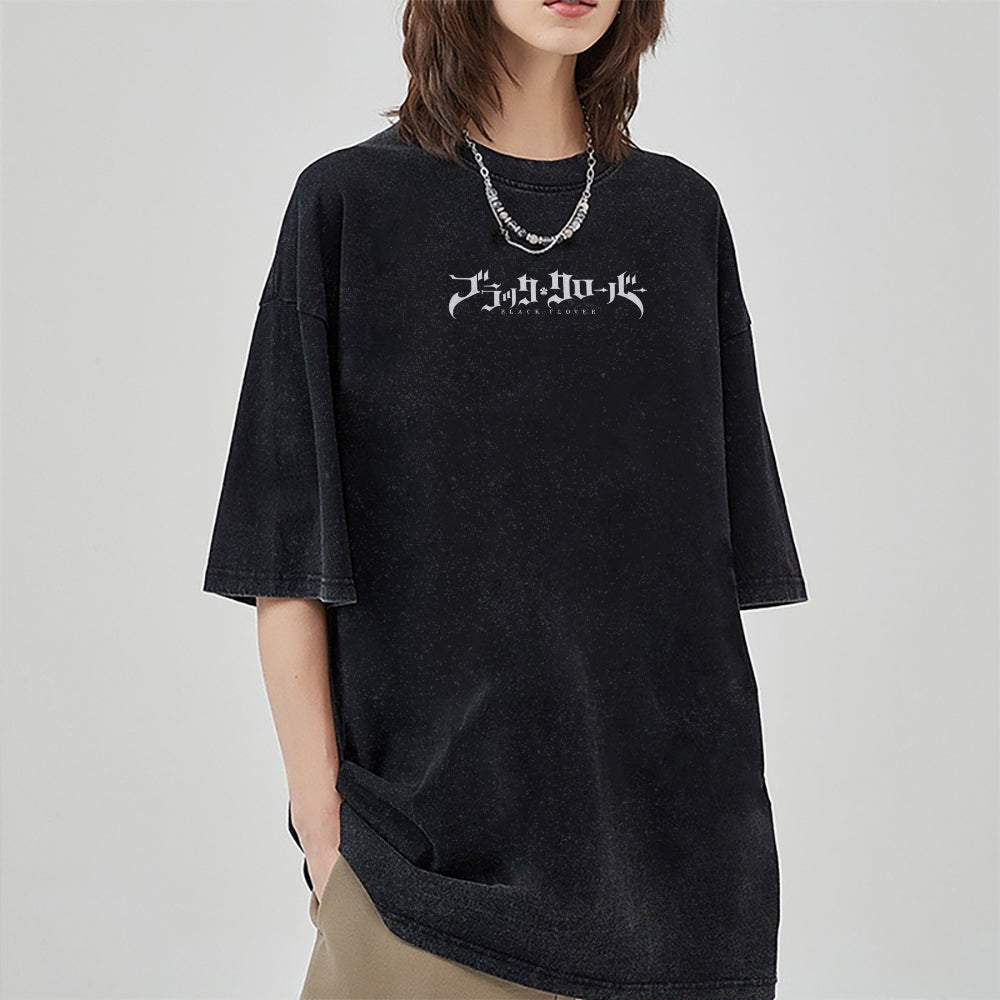 Vintage Oversized T-Shirt Black Clover