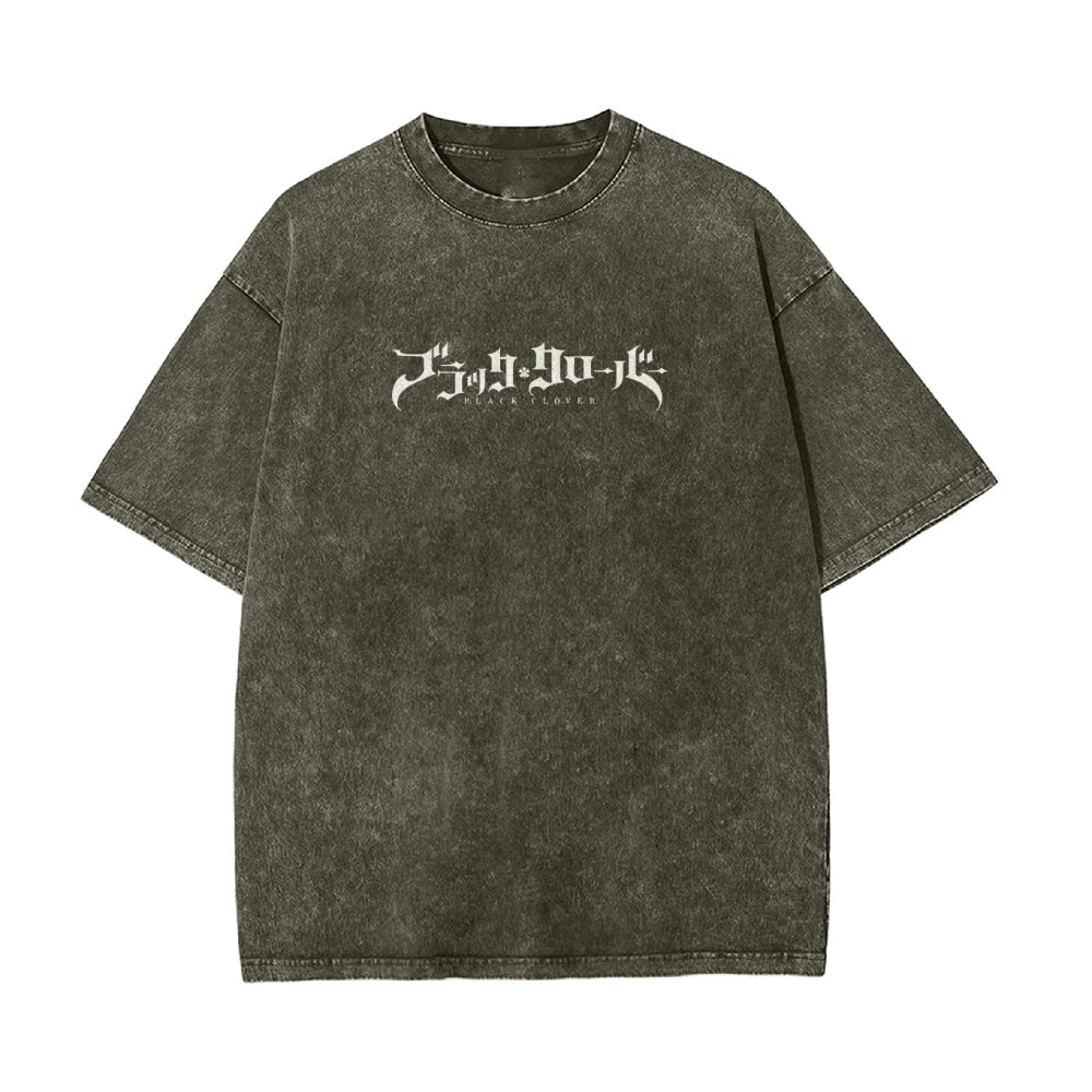 Vintage Oversized T-Shirt Black Clover