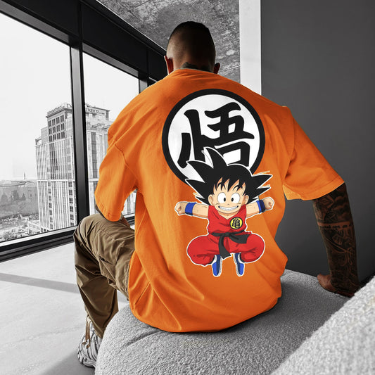 Anime Print Oversized  Tee