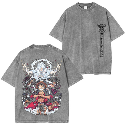 One Piece Luffy All Transformations Anime T-Shirt
