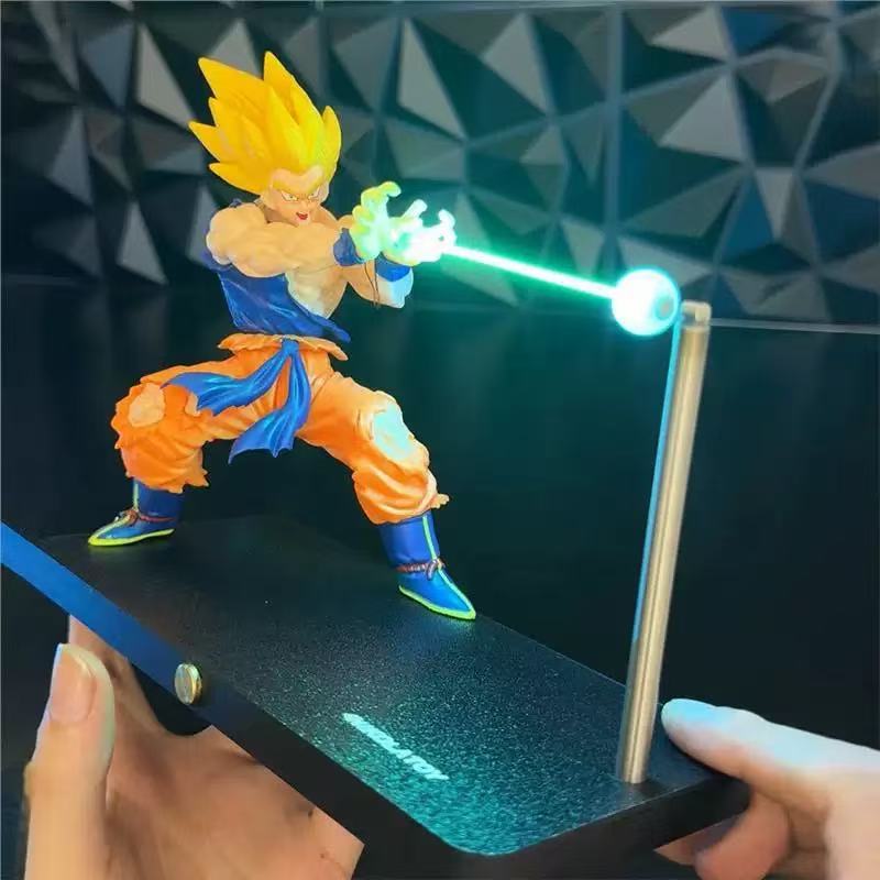 Super Saiyan Magnetic LED Night Light – Kamehameha Wave Effect Lamp