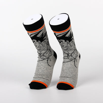 Unisex Anime Mid-tube Cotton Socks Cartoon Trendy Personality Cotton Socks