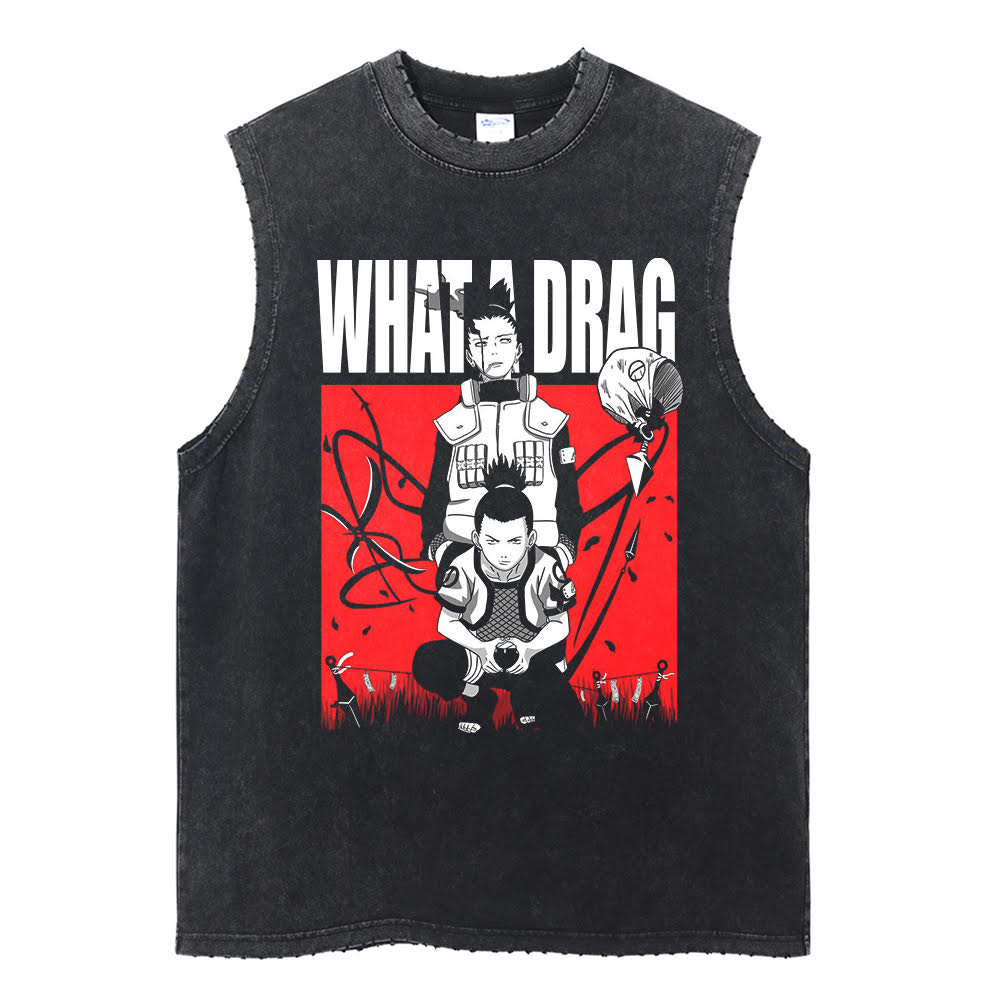 Shikamaru "WHAT A DRAG" Vintage Tank Top