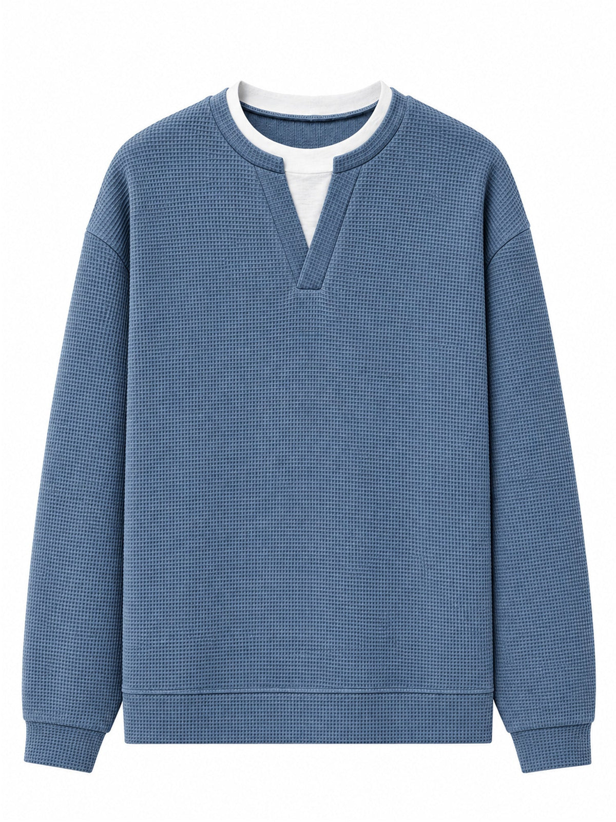 Men's Premium Textured Notched-Neck Pullover