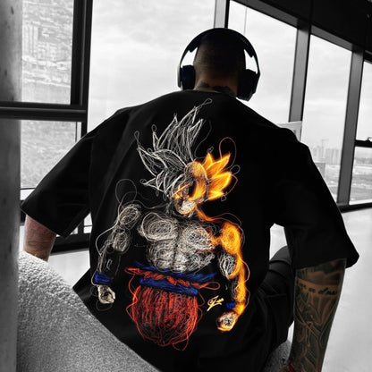Unisex Casual Anime Print T-shirtAnime Print T-shirt