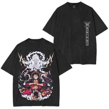 One Piece Luffy All Transformations Anime T-Shirt