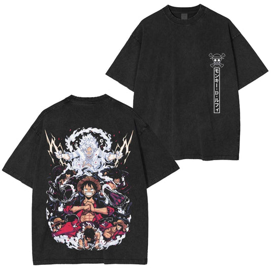 One Piece Luffy All Transformations Anime T-Shirt