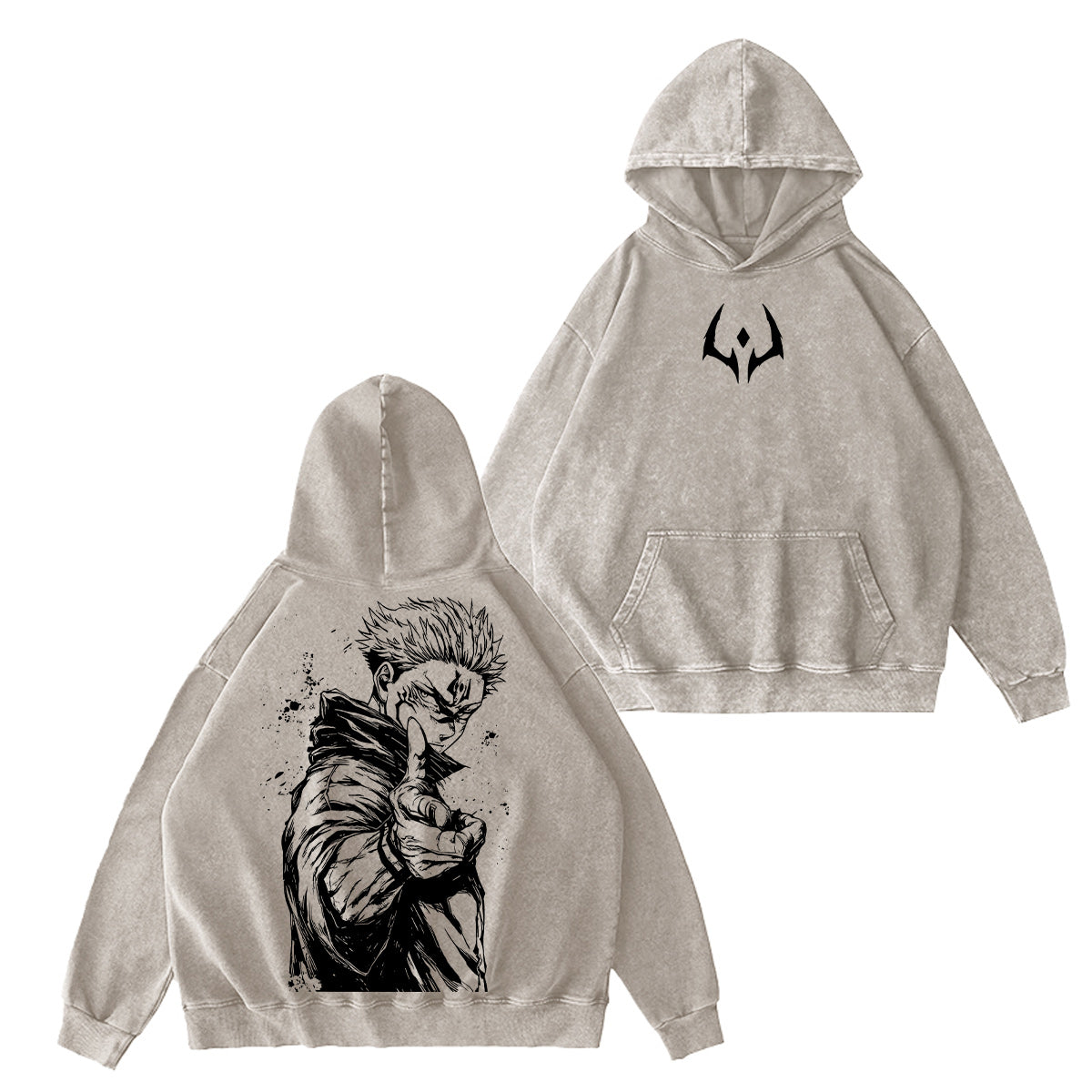 Jujutsu Kaisen Sukuna Washed T-shirt/Crewneck/Hoodie