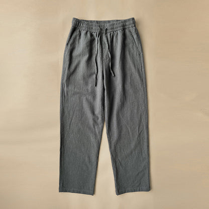 Men's Vintage Elastic Waist Drawstring Casual Cotton Linen Pants