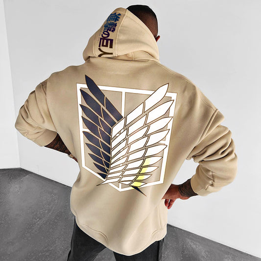 Retro Casual Giant Letter Print Hoodie