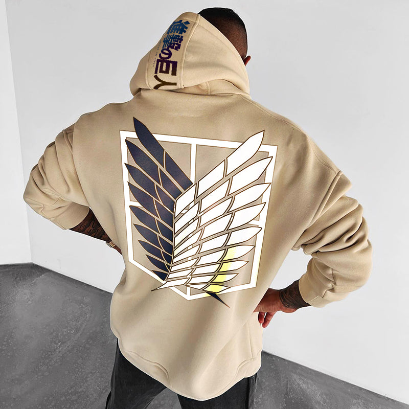Retro Casual Giant Letter Print Hoodie