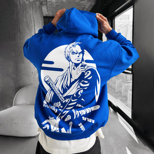 Oversize "anime Print" Print Hoodie