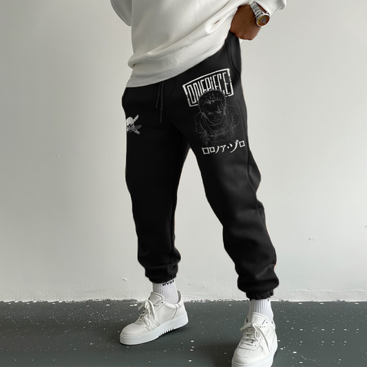 Men's Anime Print Fleece Sweatpants