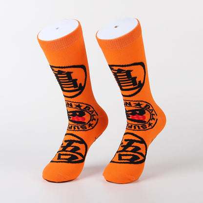 Unisex Anime Mid-tube Cotton Socks Cartoon Trendy Personality Cotton Socks