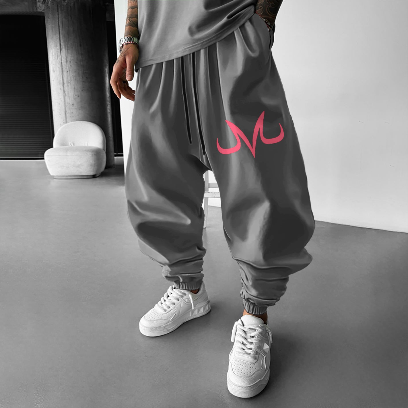 Unisex Anime Basic Casual Printed Harem Pants