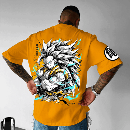 Unisex Anime Print Casual Loose Fit T-Shirt