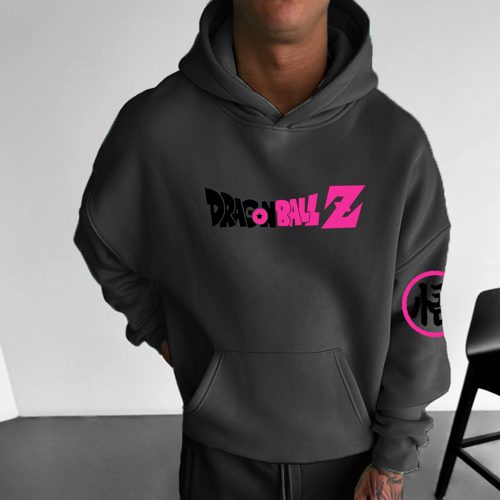 Unisex Anime Casual Print Oversized Hoodie